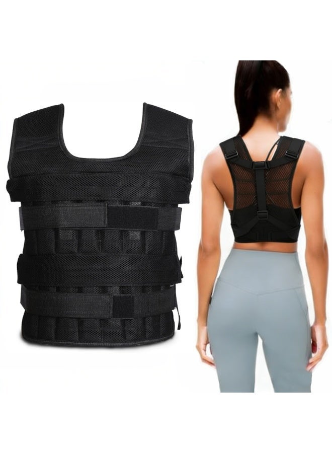 Arabest Adjustable Weight Vest (Vest Only, Weights Not Included) - 32 Slots for Custom Resistance, Fits Men & Women - for Strength Training, Running, Fitness - Image 1